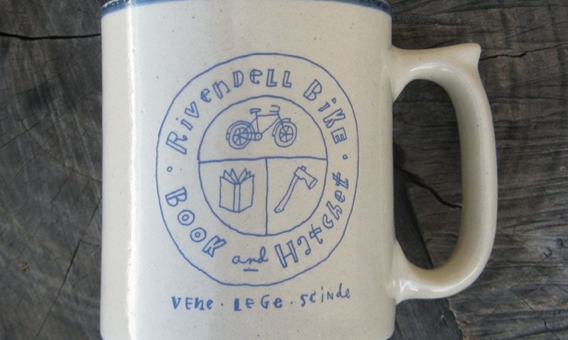 Rivendell Bike Book and Hatchet Mug